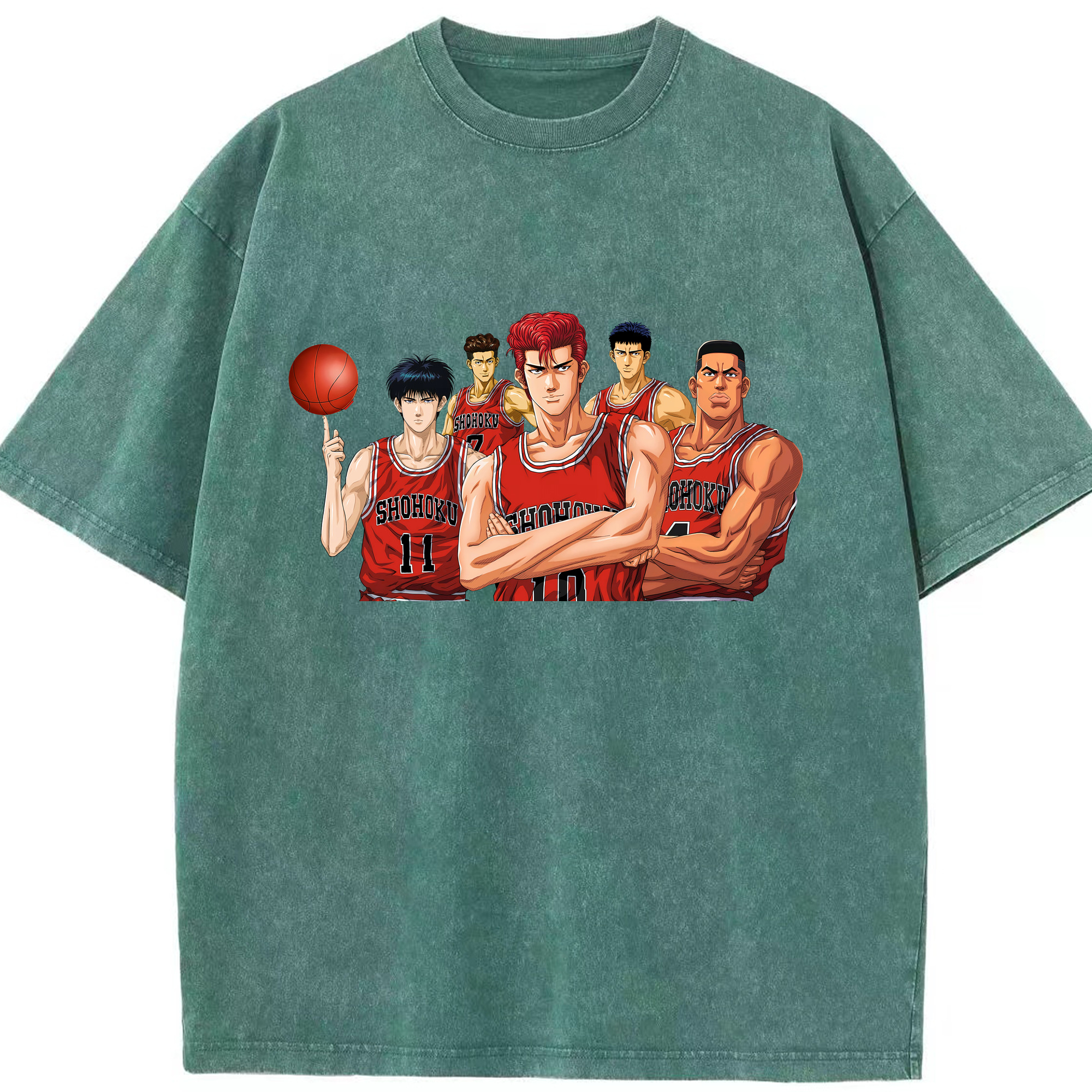 （画像用） SLAM DUNK／スラムダンク 綿100% ヴィンテージ風 半袖Tシャツ（フロントプリント）